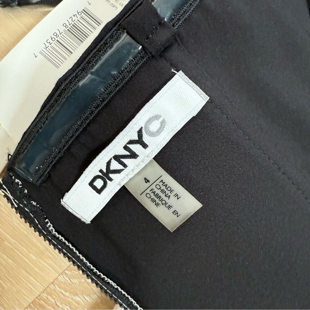 NWT 90s Y2K Minimalist Strapless Cotton Poplin Dress DKNY Sz 4 Clean Girl Summer - Picture 3 of 9